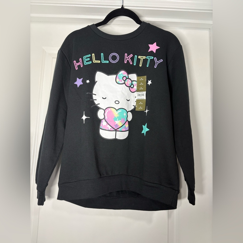 Hello Kitty Girls NWT‎ Black Sweatshirt